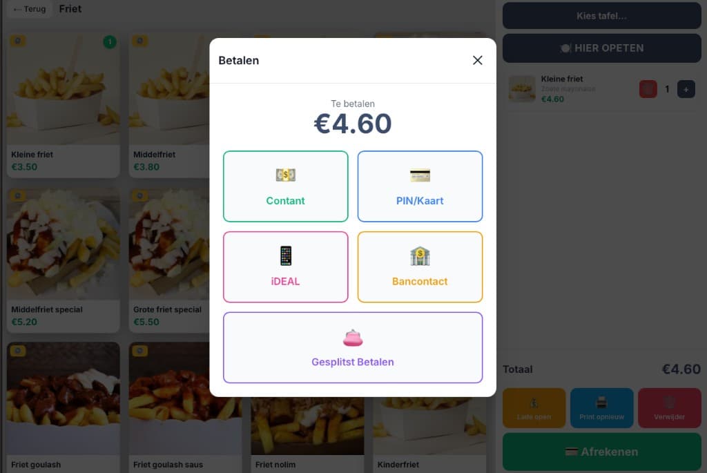 Vysion kassa layout voor retail en winkel